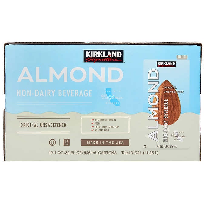 Kirkland Signature Almond Milk, 1 qt, 12-count
